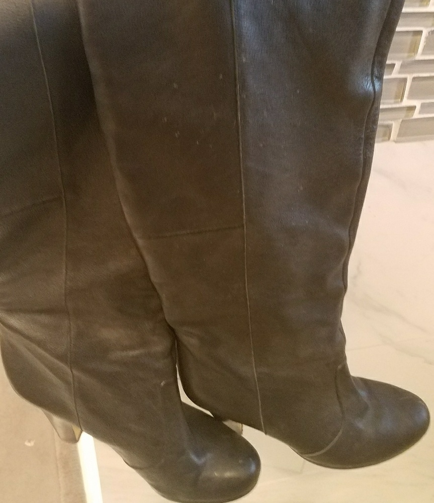 Leather boots